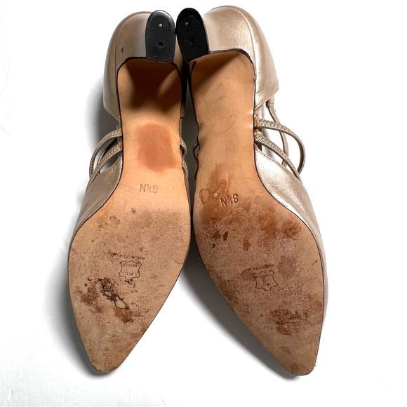 Ingledews Spain Collection Grenada Leather Dress Dance Pumps Pearl Beige sz 8.5 - Picture 9 of 16